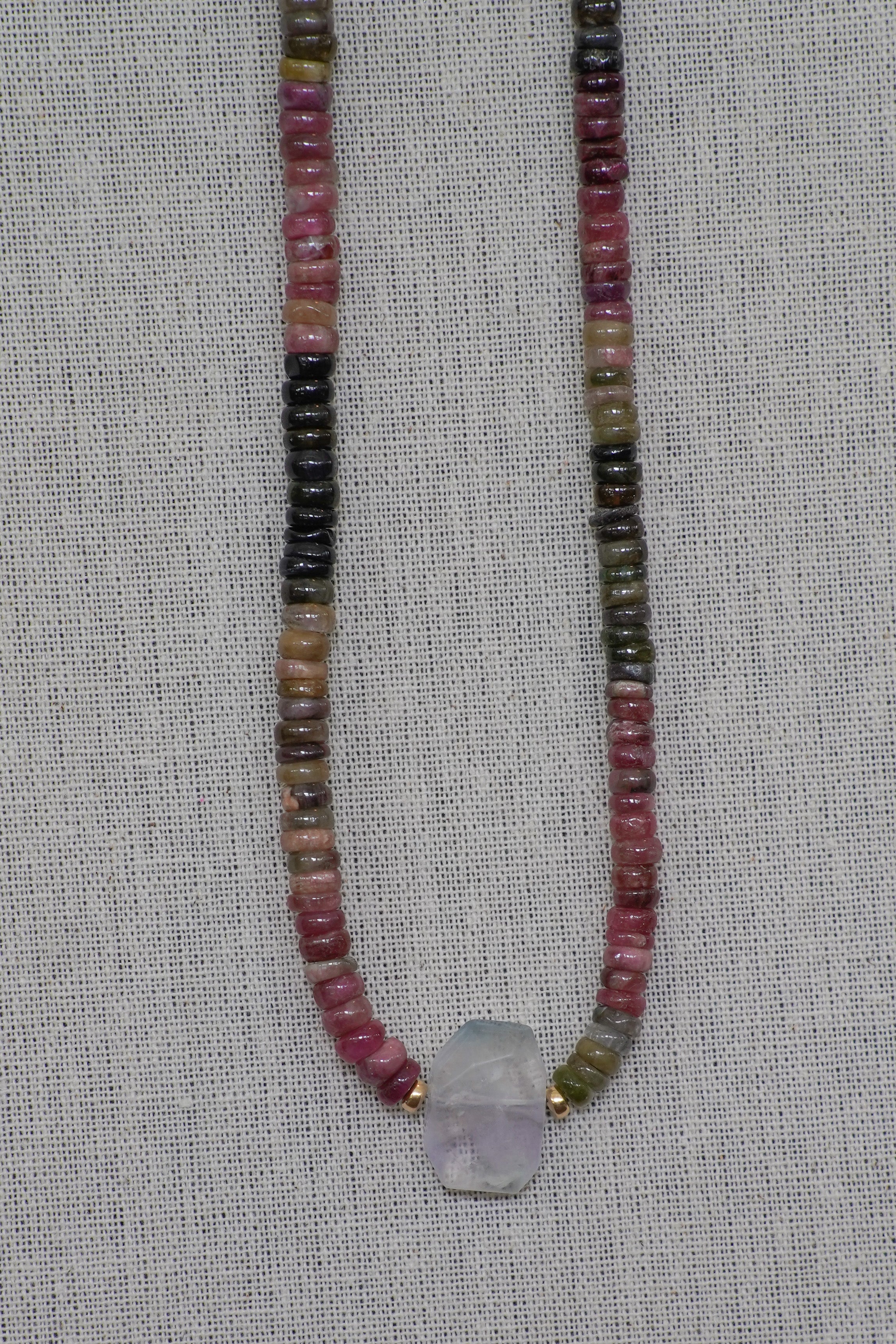 Custom bundle Faceted Tourmaline and outlet faceted Labradorite necklaces for Jackie